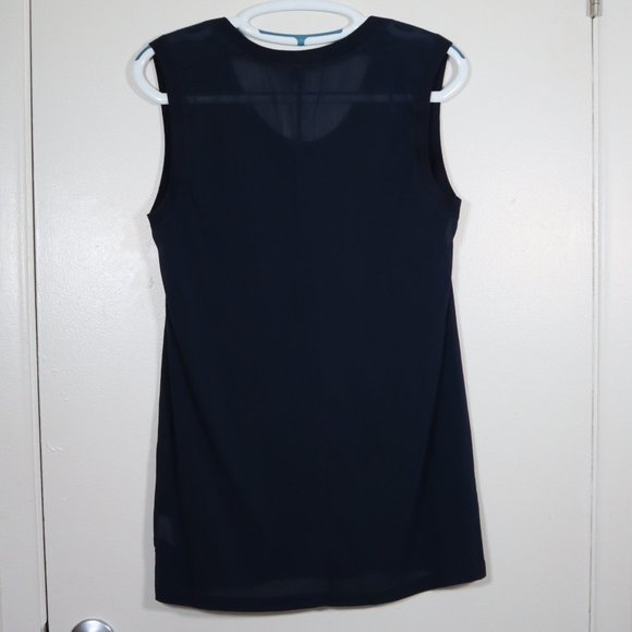 VINCE NWT Sheer Sleeveless Silk Blend Muscle Tee M - Picture 4 of 9